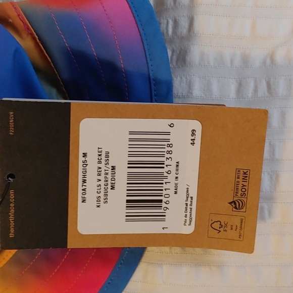 🌸Host Pick🌸NWT Kids The North Face Tie-Dye/Blue Reversible Bucket Hat - Picture 8 of 10